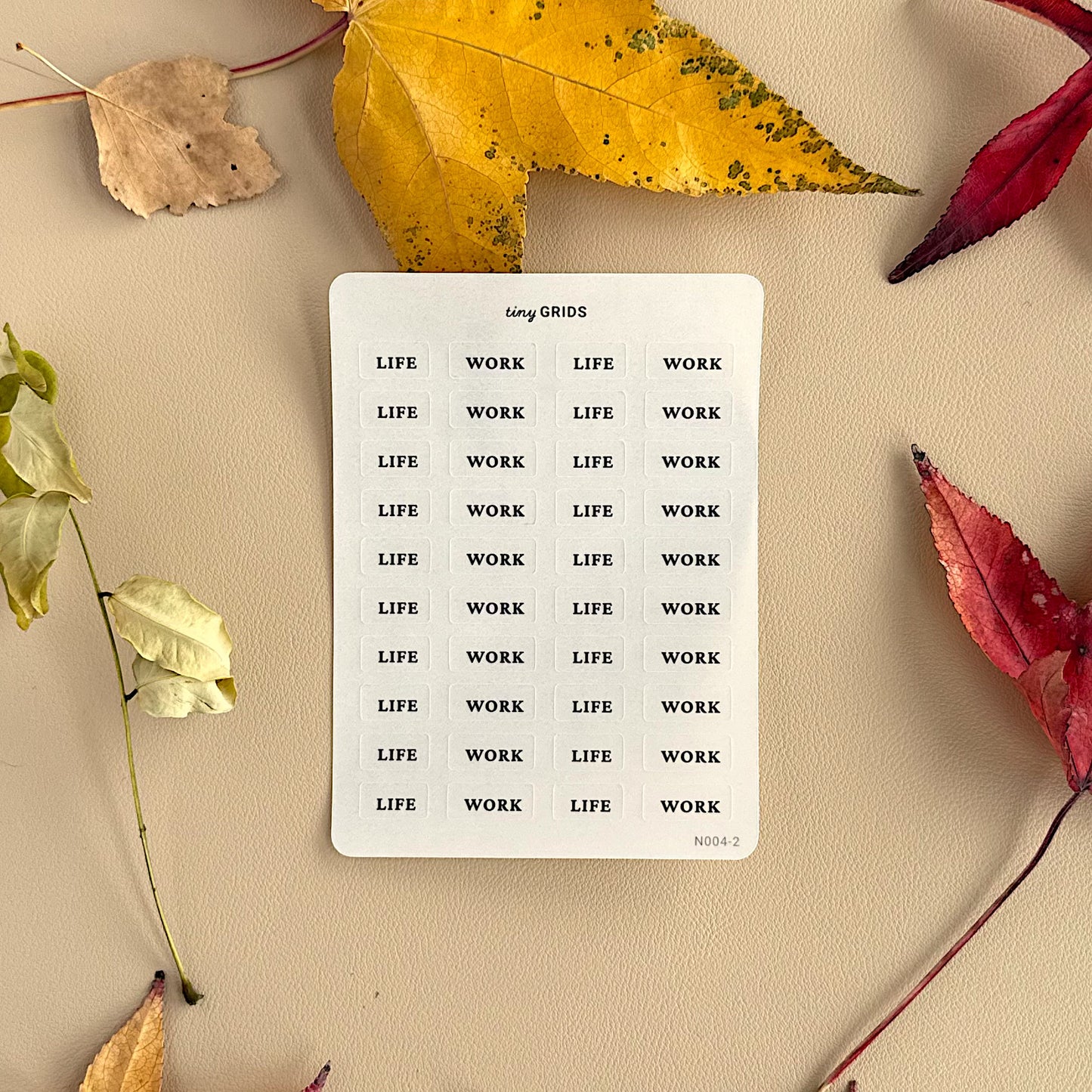 Life and Work Labels