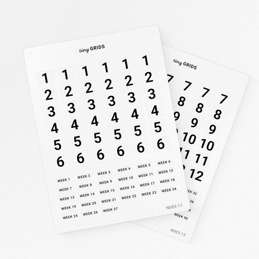 Month and Week Number Kit