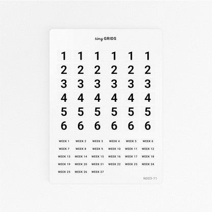 Month and Week Number Kit