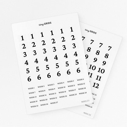 Month and Week Number Kit